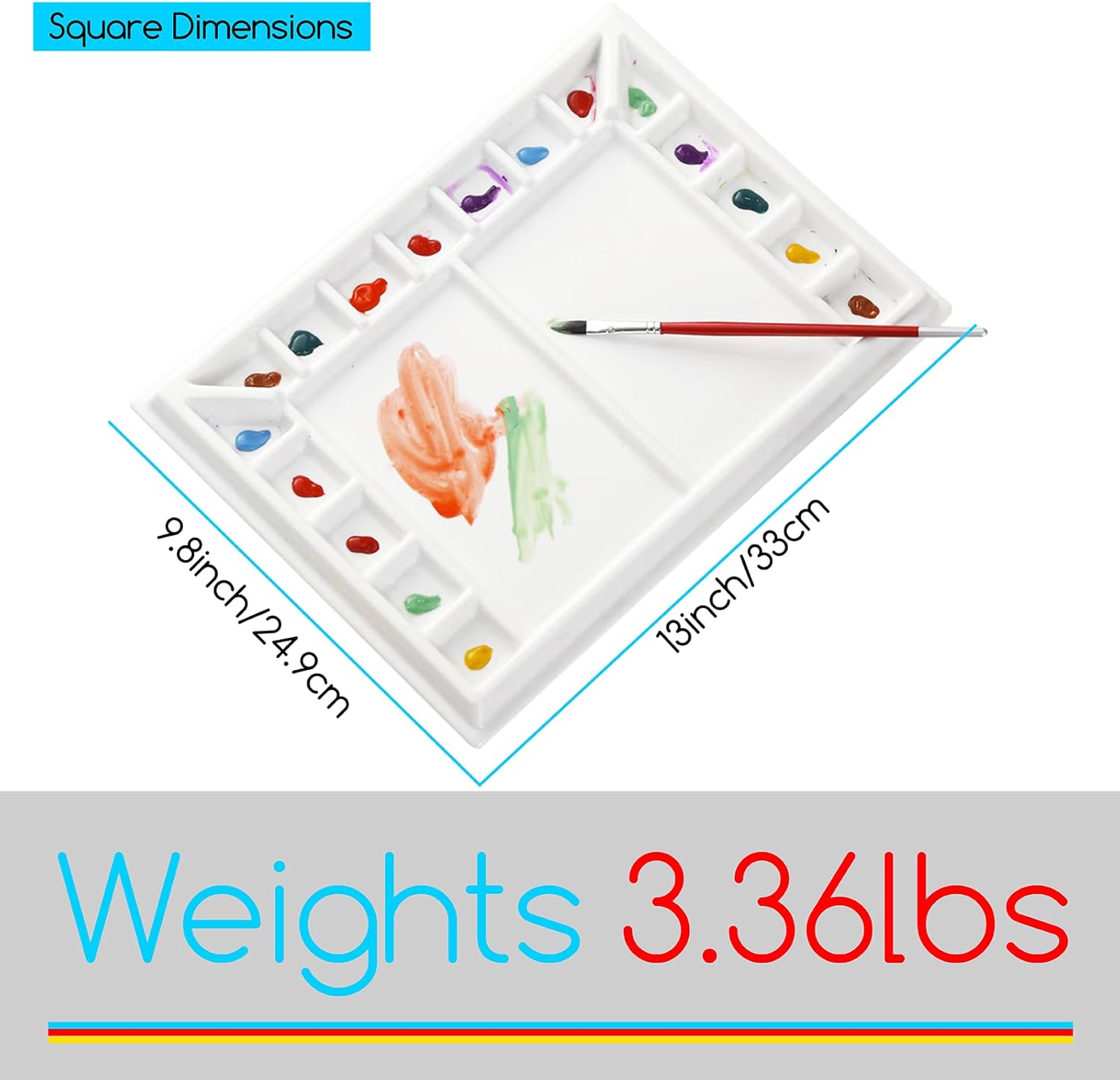 Meeden Porcelain Palette Tray (17 Wells)